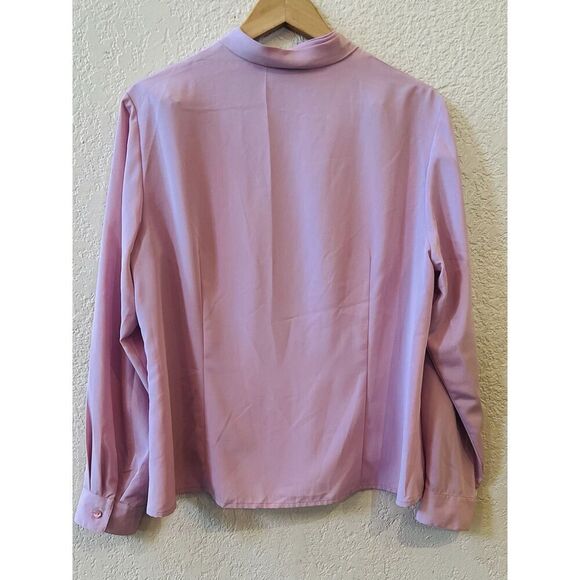 Vintage Pendleton Women's Blouse Sz 16 Long Sleeve Button Front Top Mauve - Picture 2 of 7